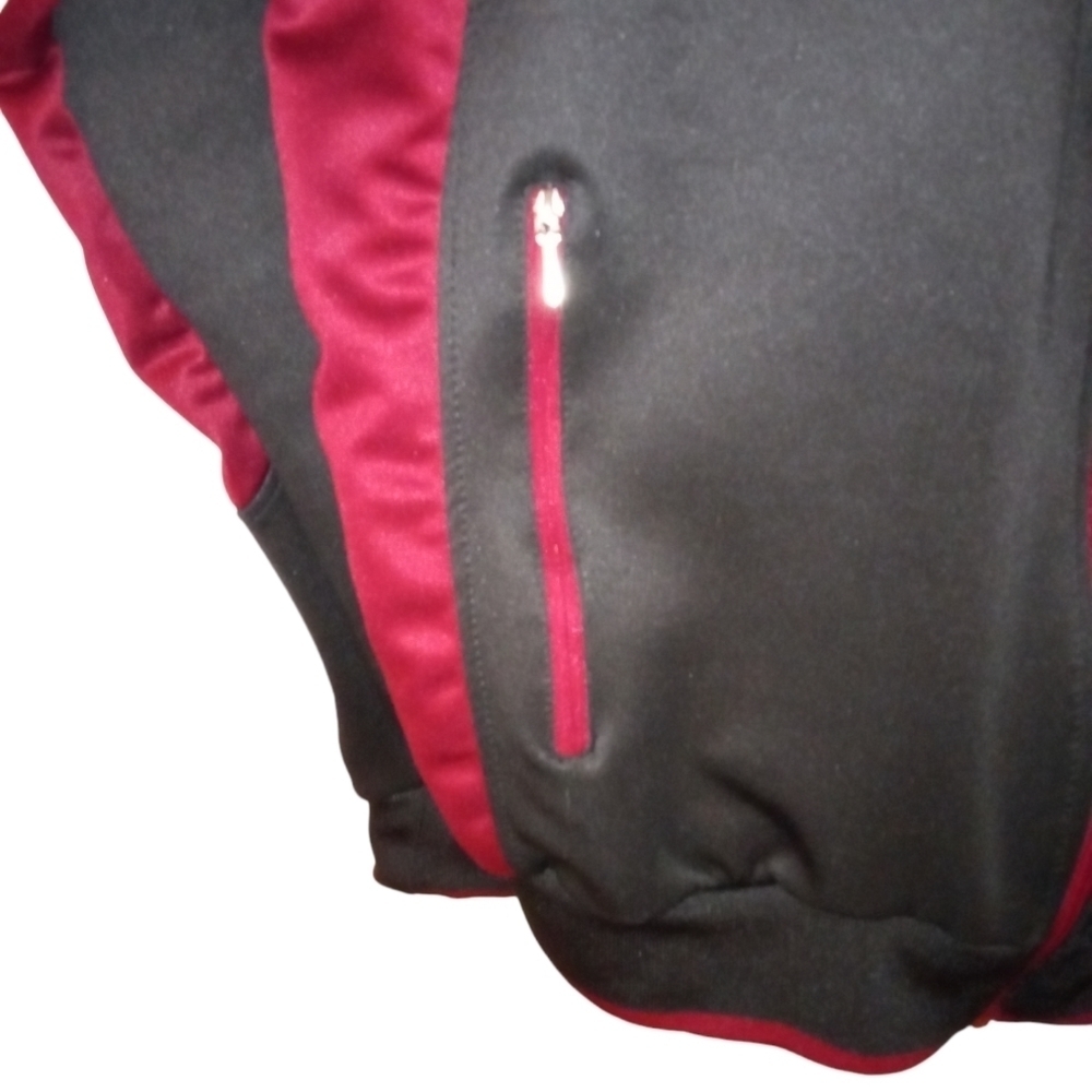 TBY: Travelling With You Black/Maroon Sport Zip Pocketed Performance Jacket XL - Picture 5 of 11